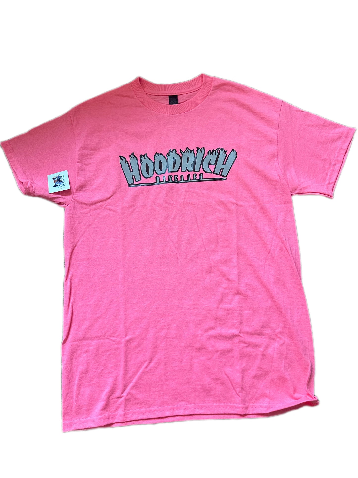 Pink Reflective “flame logo” Tshirt